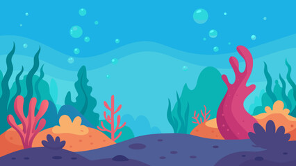 Naklejka na ściany i meble Vibrant Coral Reef Vector Art Dive into Stunning Underwater Imagery