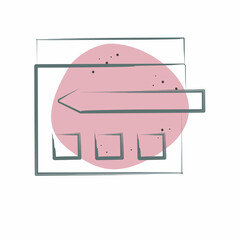 Icon Website Design. related to Creative Concept symbol. Color Spot Style. simple design editable. simple illustration