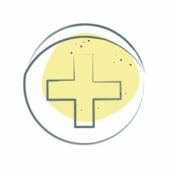Icon Pharmacy. related to Medical symbol. Color Spot Style. simple design editable. simple illustration