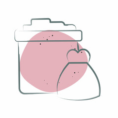 Icon Trash. related to Picnic symbol. Color Spot Style. simple design editable. simple illustration