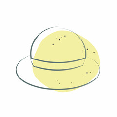 Icon Hat. related to Kenya symbol. Color Spot Style. simple design editable. simple illustration