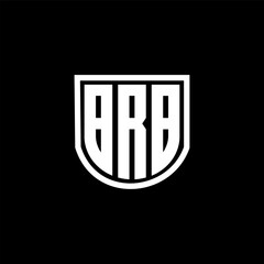 BRB letter logo design with black background in illustrator, cube logo, vector logo, modern alphabet font overlap style. calligraphy designs for logo, Poster, Invitation, etc.