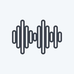 Icon Music Indicator. suitable for music symbol. line style. simple design editable. design template vector. simple symbol illustration