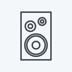 Icon Single Speaker. suitable for music symbol. line style. simple design editable. design template vector. simple symbol illustration