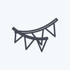 Icon Party Decoration. suitable for party symbol. line style. simple design editable. design template vector. simple symbol illustration
