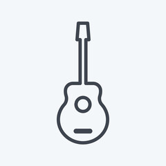 Icon Guitar. suitable for Toy symbol. line style. simple design editable. design template vector. simple symbol illustration