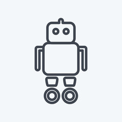 Icon Robot. suitable for Toy symbol. line style. simple design editable. design template vector. simple symbol illustration