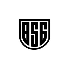 BSG letter logo design with white background in illustrator, cube logo, vector logo, modern alphabet font overlap style. calligraphy designs for logo, Poster, Invitation, etc.