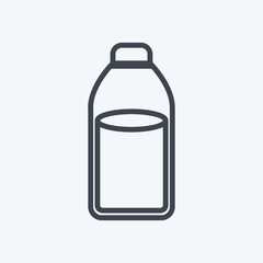 Icon Milk Bottle. suitable for Garden symbol. line style. simple design editable. design template vector. simple symbol illustration