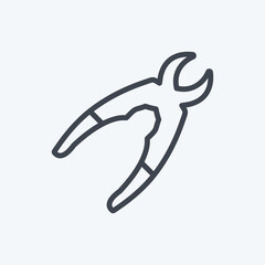 Icon Pliers. suitable for Garden symbol. line style. simple design editable. design template vector. simple symbol illustration