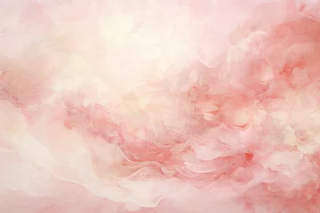 Gardinen Rose and white painting with abstract wave patterns © Celina