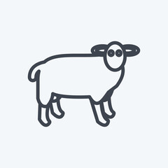 Icon Farm Animal. suitable for Garden symbol. line style. simple design editable. design template vector. simple symbol illustration
