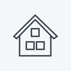 Icon Garden House. suitable for Garden symbol. line style. simple design editable. design template vector. simple symbol illustration