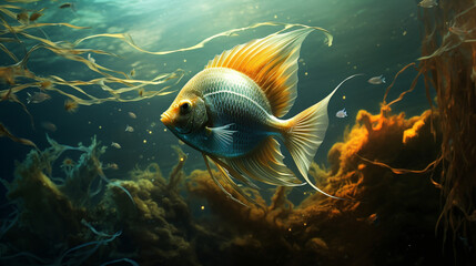 Angel fish underwater