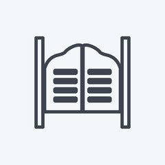 Icon Doors. suitable for Wild West symbol. line style. simple design editable. design template vector. simple symbol illustration