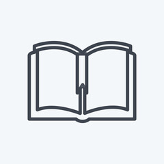 Icon Book. suitable for Wedding symbol. line style. simple design editable. design template vector. simple symbol illustration