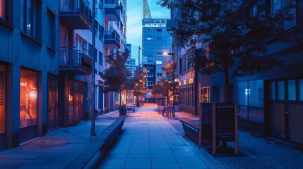 Twilight Tranquility Cityscape at Dusk A Stunning Blend of Urban Energy and Serene Nightfall