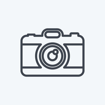 Icon Camera. suitable for Wedding symbol. line style. simple design editable. design template vector. simple symbol illustration