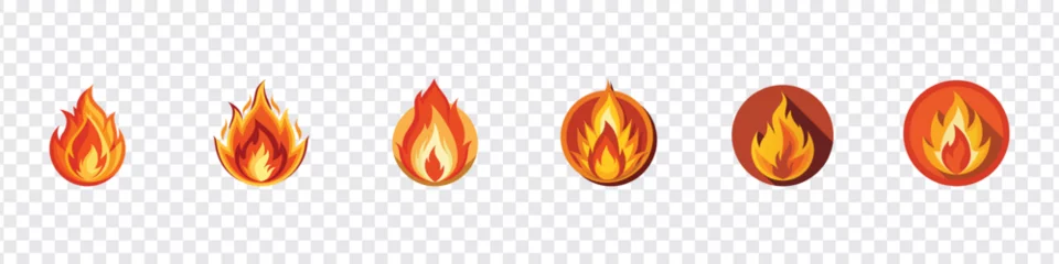 Foto op Canvas Fire sign icon. Fire flame icon, Fire flame icon. Fire flames set icons, Fire flames icon, fire icon © maruf555777