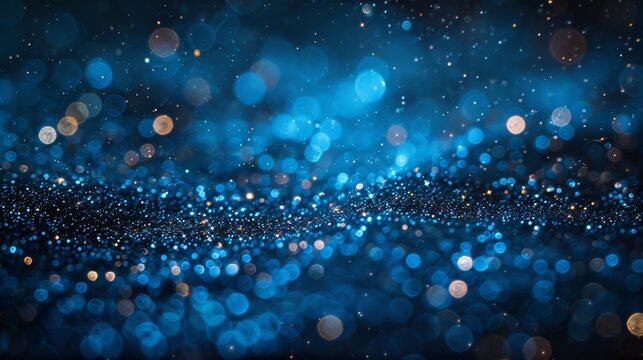 Abstract background with blue bokeh