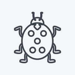 Icon Insect. suitable for garden symbol. line style. simple design editable. design template vector. simple symbol illustration