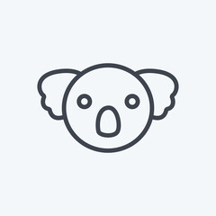 Icon Koala. suitable for Animal symbol. line style. simple design editable. design template vector. simple symbol illustration