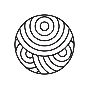 Yarn Ball Vector icon design illustration