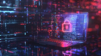 Obraz premium Cybersecurity. Cybercriminal protection concept