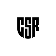 CSR letter logo design with white background in illustrator, cube logo, vector logo, modern alphabet font overlap style. calligraphy designs for logo, Poster, Invitation, etc.