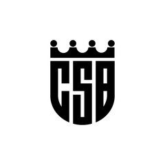 CSB letter logo design with white background in illustrator, cube logo, vector logo, modern alphabet font overlap style. calligraphy designs for logo, Poster, Invitation, etc. - obrazy, fototapety, plakaty