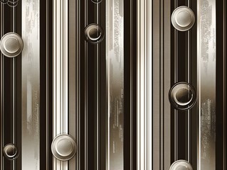 Silver strips and dark brown stripes wallpaper design
