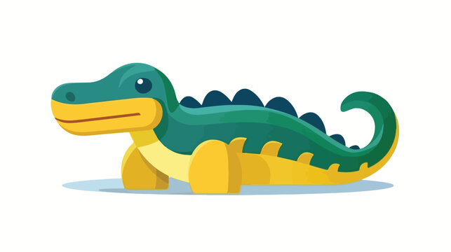 Alligator toy icon  Vector flat long shadow design.