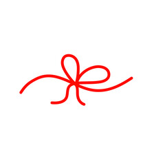 Colorful Ribbons For Gifts, Bow Line Icon