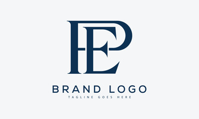letter PE logo design vector template design for brand.