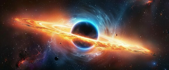 Galactic Mystery - Black Hole Within the Milky Way. Made with Generative AI Technology