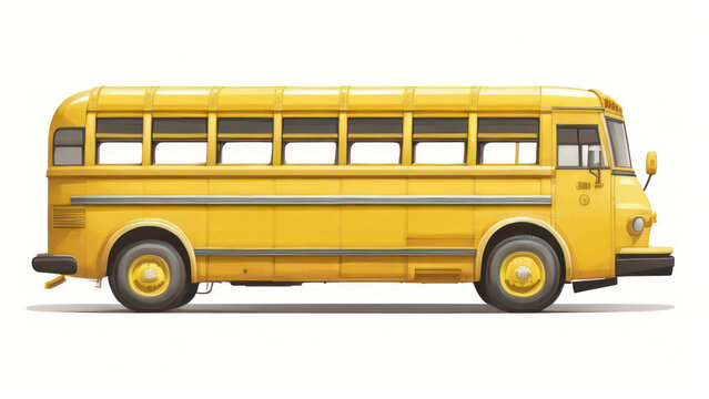 yellow school bus isolated or yellow school bus