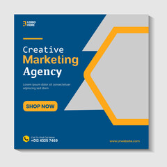 Creative Marketing  Agency social media poster template Design for Digital Marketing Business