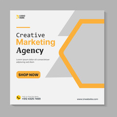 Creative Marketing  Agency social media poster template Design for Digital Marketing Business