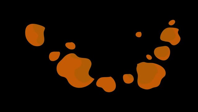 2d orange smoke transitions pack on black background