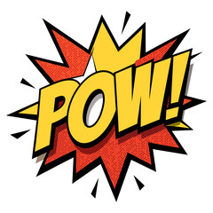 Comic Pow Splash Vector Illustration