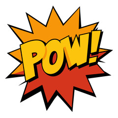 Comic Pow Splash Vector Illustration