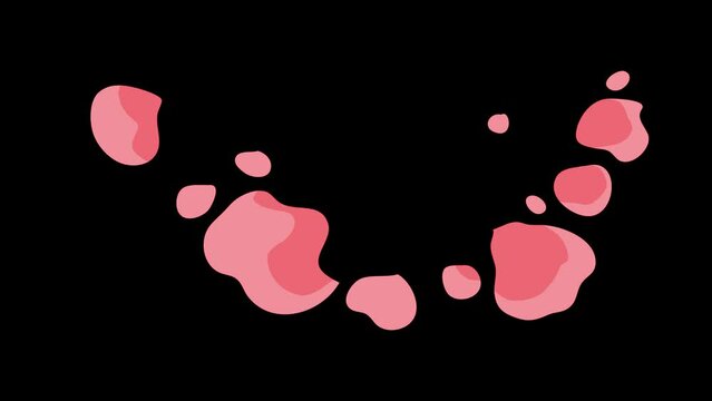 2d red smoke transitions pack on black background