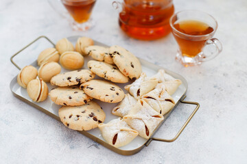 Homemade fresh delicious various cookies.