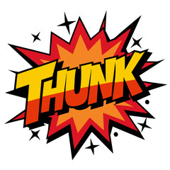 Comic Thunk Splash Vector Illustration