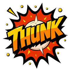 Comic Thunk Splash Vector Illustration