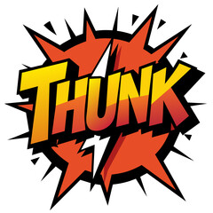 Comic Thunk Splash Vector Illustration