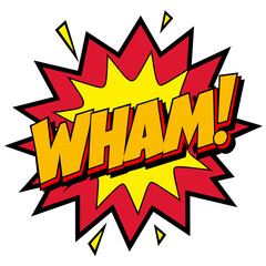 Comic Wham Splash Vector Illustration