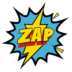 Comic ZAP Splash Vector Illustration