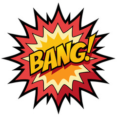 Comic Bang Splash Vector Illustration