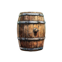 Obraz premium A barrel illustration style PNG